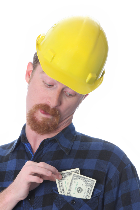 construction worker with earnings